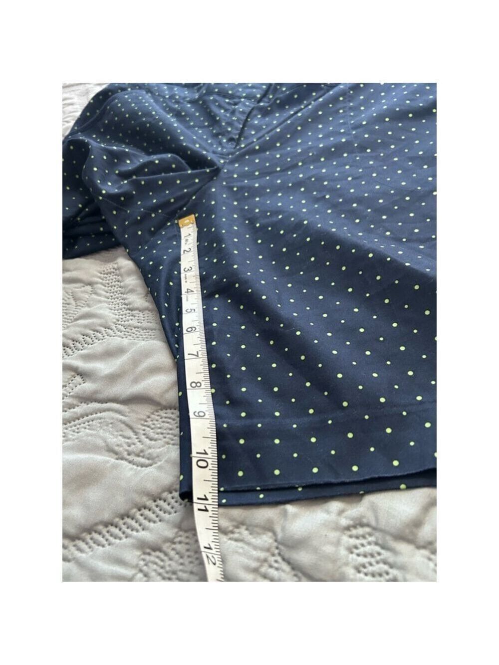 IZOD Golf Shorts Size 16 Blue Green Polka Dot - Picture 9 of 9